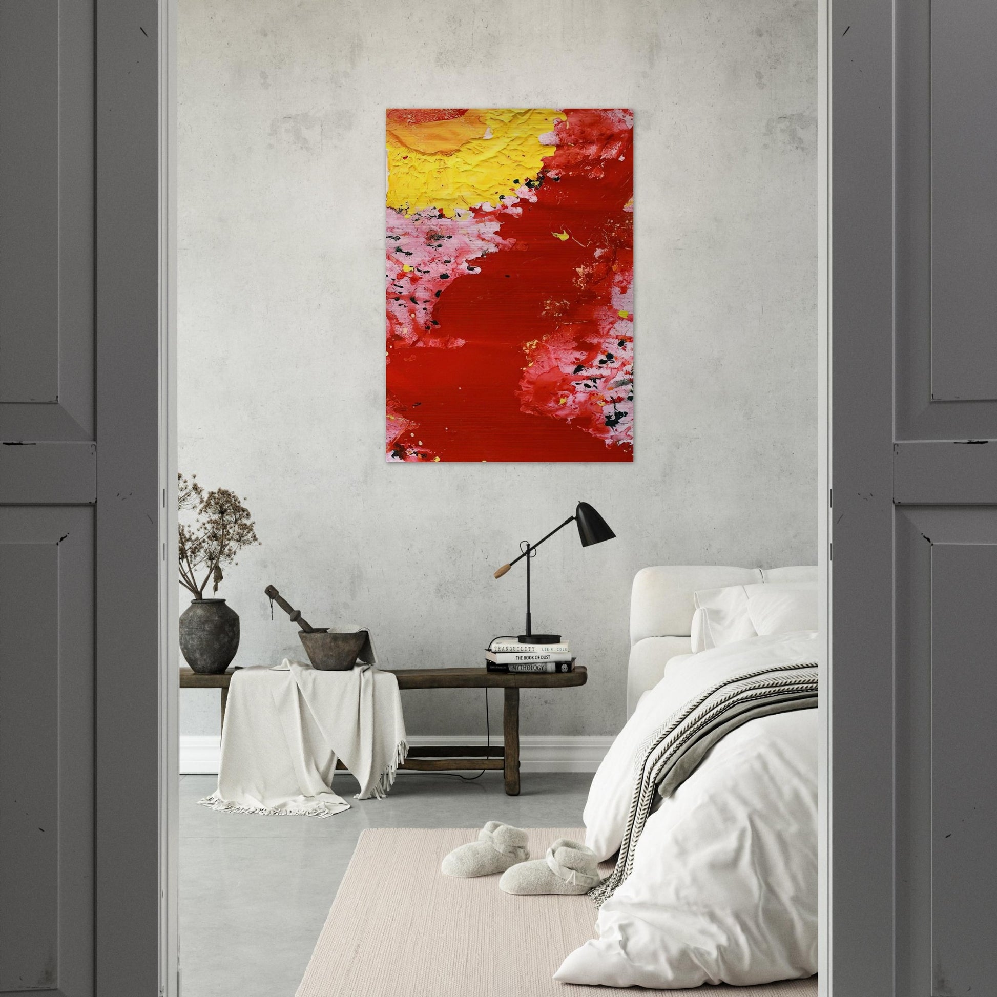 Hommage a Vincent van Gogh - Sam Francis Brushed Aluminum Print - 70x100 cm / 28x40 inches | Sam Francis Aluminum Print | Sam Francis Prints