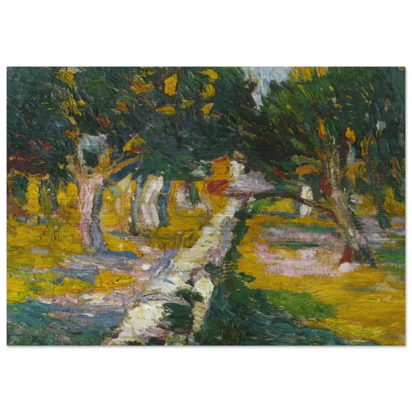 ORCHARD AT LLANE CADAQUES 1920 - Salvador Dali Brushed Aluminum Print - 70x100 cm / 28x40 inches | Salvador Dali Aluminum Print | Salvador Dali Prints