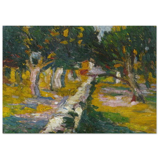 ORCHARD AT LLANE CADAQUES 1920 - Salvador Dali Brushed Aluminum Print - 70x100 cm / 28x40 inches | Salvador Dali Aluminum Print | Salvador Dali Prints