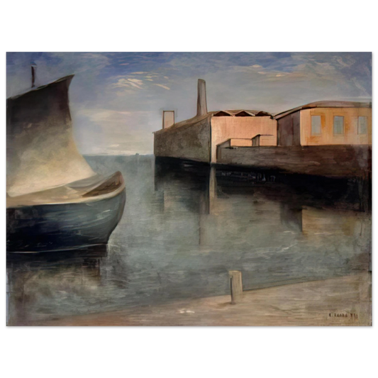 Carlo Carra - LAGOON 1932  75x100 cm / 30x40inches Fine Art Poster