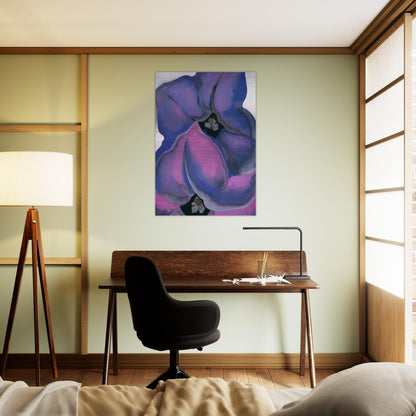 Purple Petunias - Georgia O'Keeffe Brushed Aluminum Print - 70x100 cm / 28x40 inches | Georgia O'Keeffe Aluminum Print | Georgia O'Keeffe Prints