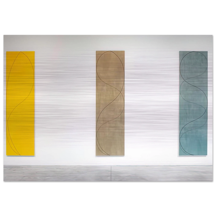 COLUMN PAINTINGS 2004 - Robert Mangold Brushed Aluminum Print - 70x100 cm / 28x40 inches | Robert Mangold Aluminum Print | Robert Mangold Prints