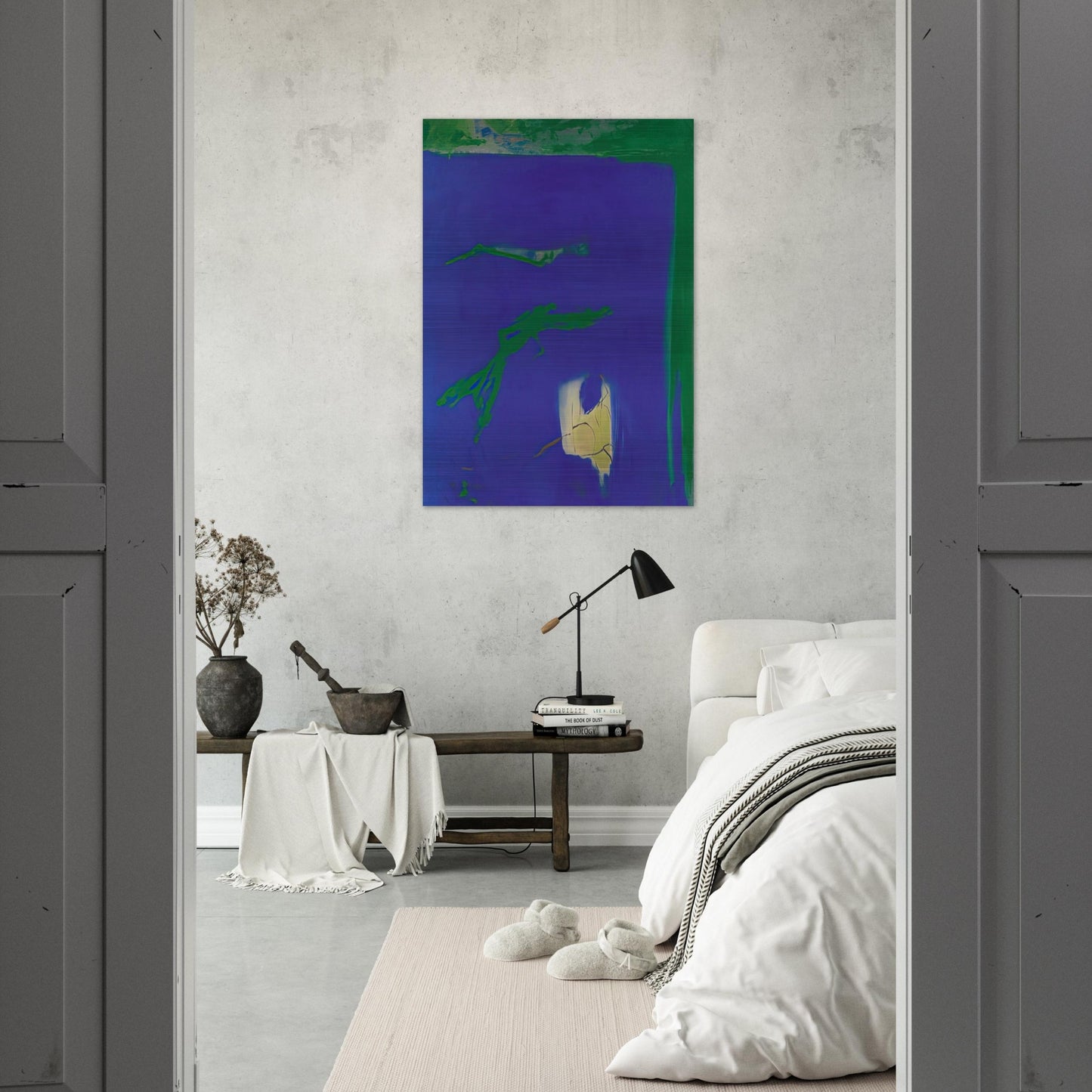 AZUL 1994 - Esteban Vicente Brushed Aluminum Print - 70x100 cm / 28x40 inches | Esteban Vicente Aluminum Print | Esteban Vicente Prints