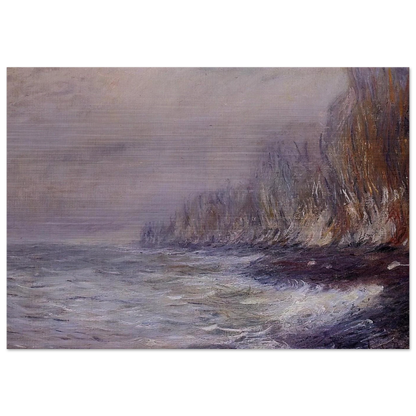 The Effect of Fog near Dieppe - claude monet Brushed Aluminum Print - 70x100 cm / 28x40 inches | claude monet Aluminum Print | claude monet Prints