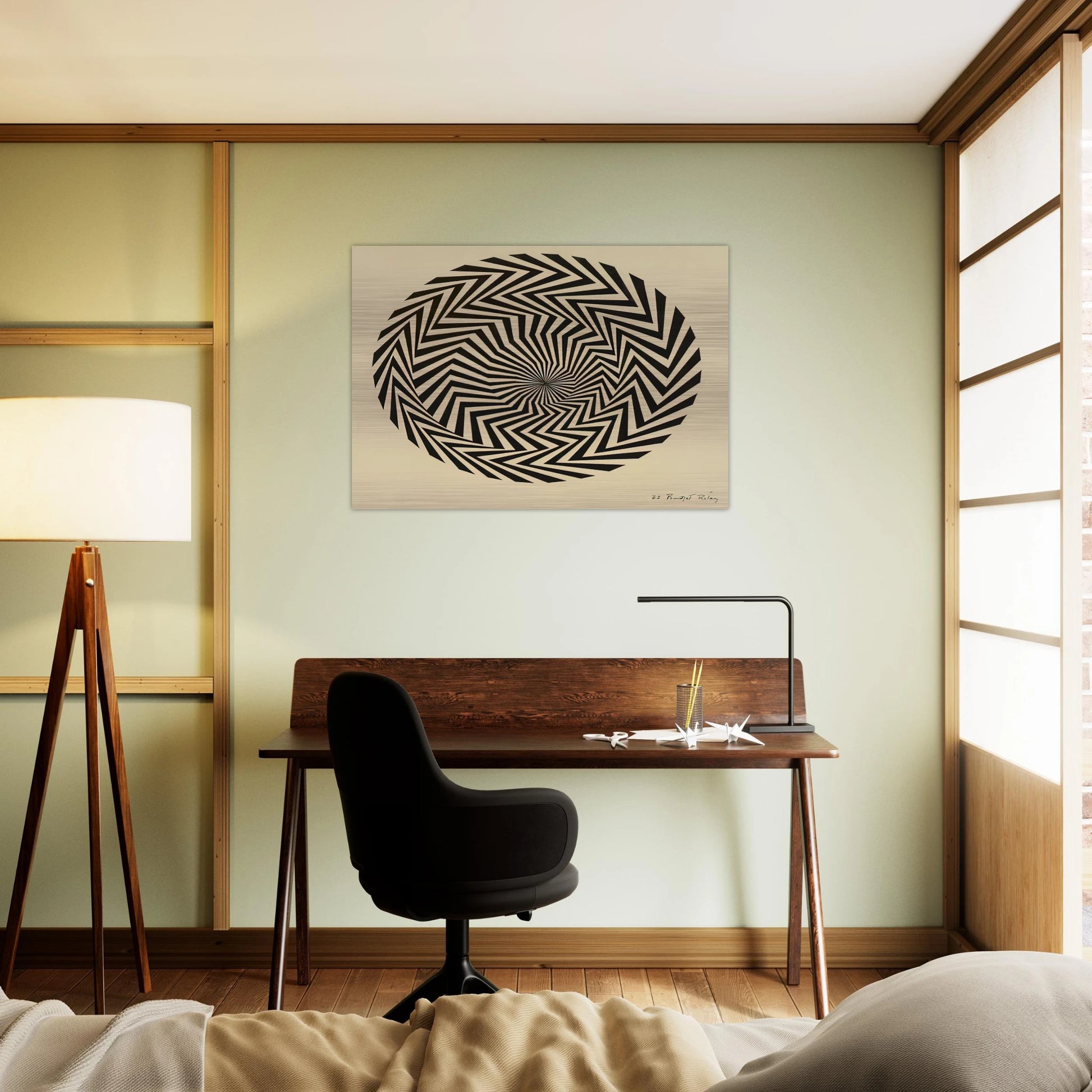 BLAZE STUDY 1962 - Bridget Riley Brushed Aluminum Print - 70x100 cm / 28x40 inches | Bridget Riley Aluminum Print | Bridget Riley Prints