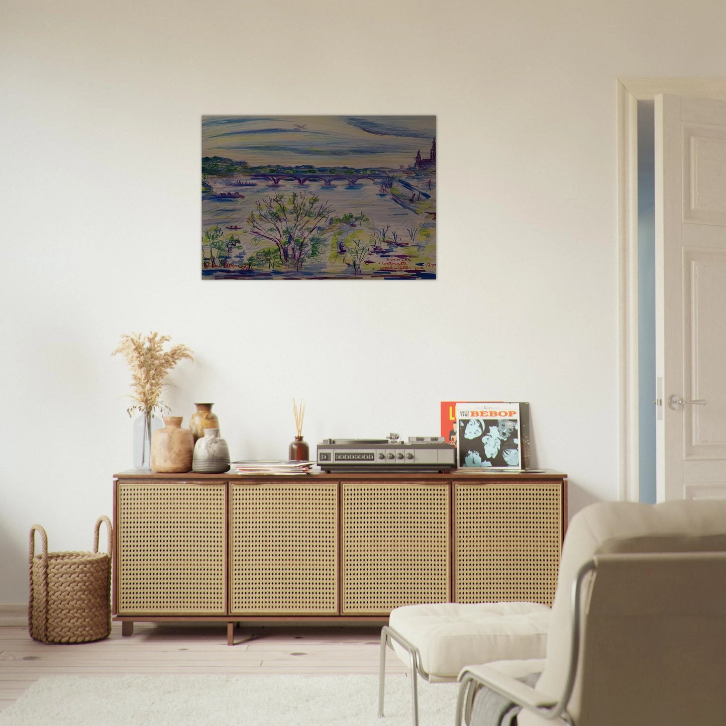 VIEW FROM ROOM 603 WATERGATE WASHINGTON D C 1974 - Ivan Albright Brushed Aluminum Print - 70x100 cm / 28x40 inches | Ivan Albright Aluminum Print | Ivan Albright Prints