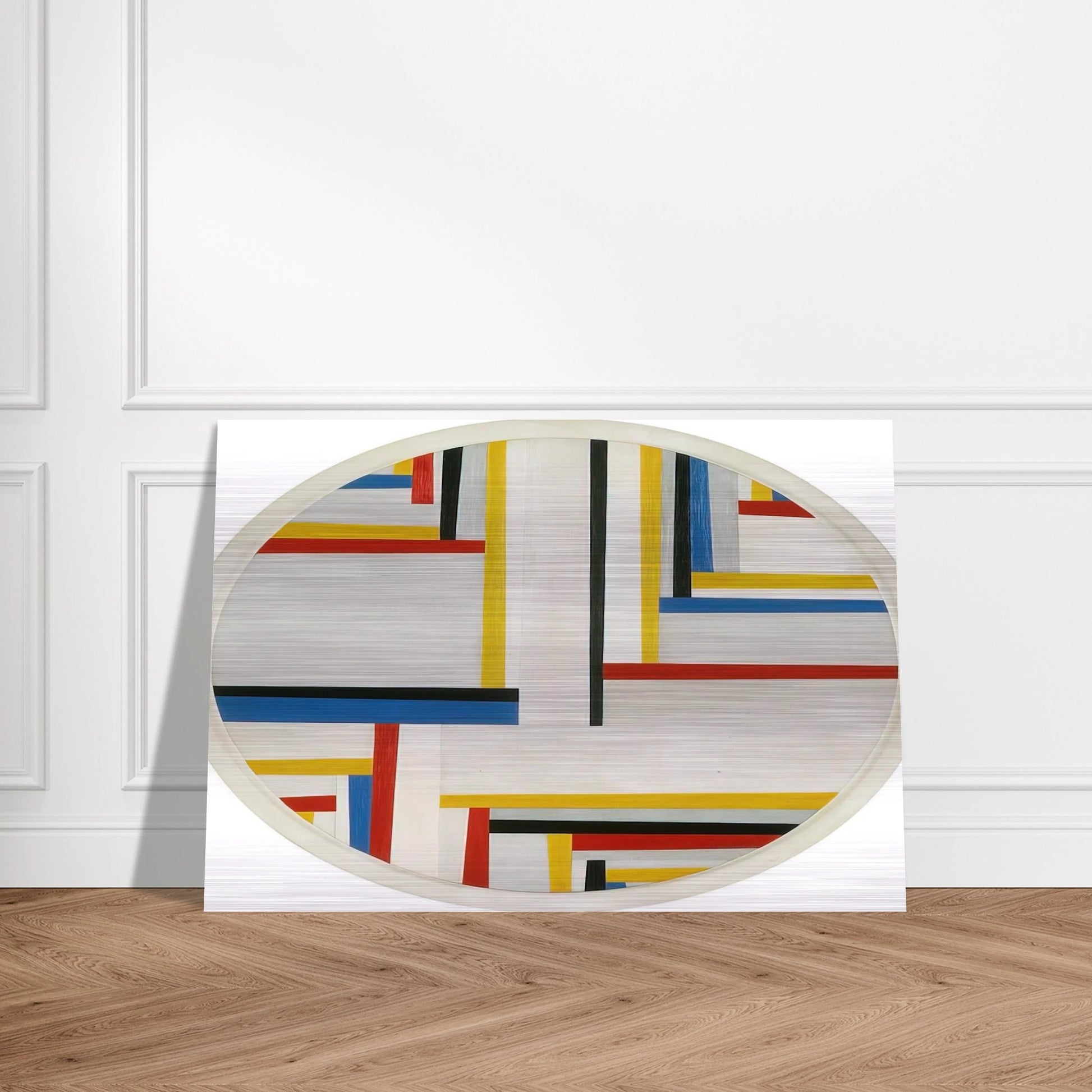 Relational painting, Tondo #4 - 1946 - Fritz Glarner Brushed Aluminum Print - 70x100 cm / 28x40 inches | Fritz Glarner Aluminum Print | Fritz Glarner Prints