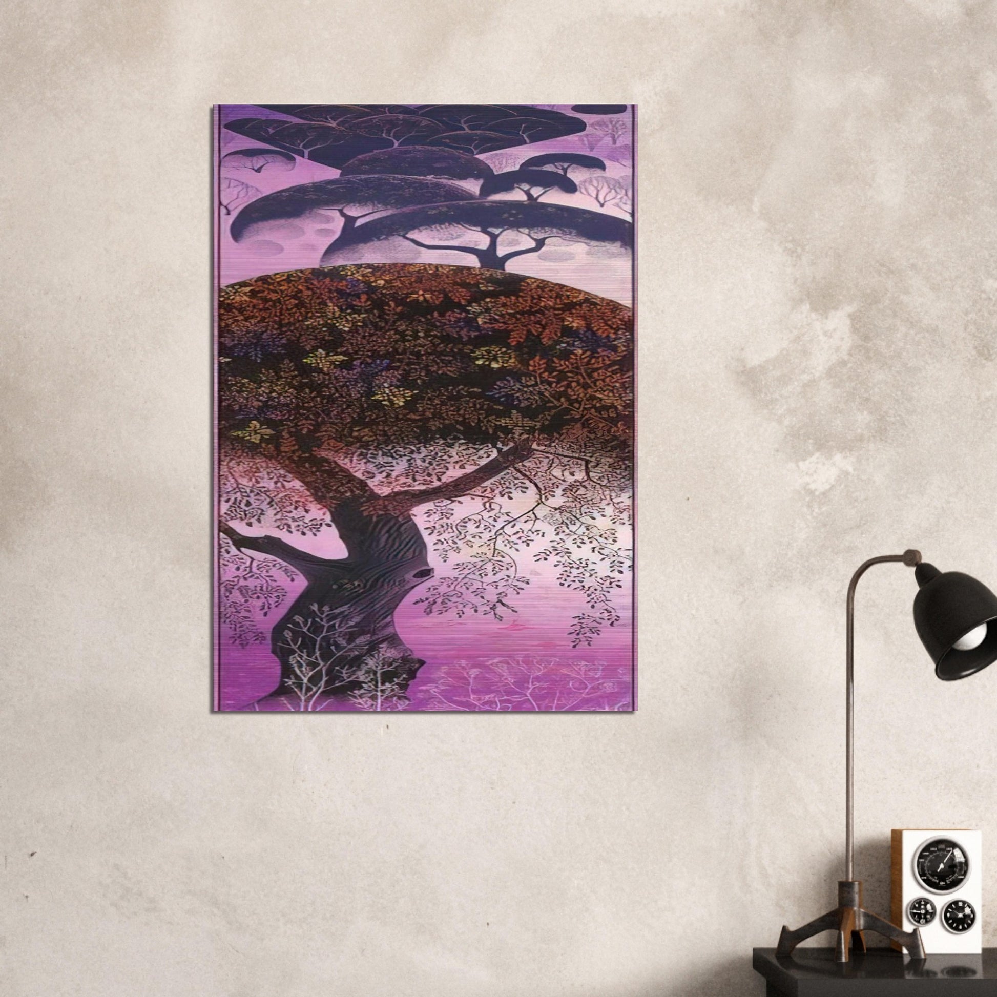 California Tapestry - Eyvind Earle Brushed Aluminum Print - 70x100 cm / 28x40 inches | Eyvind Earle Aluminum Print | Eyvind Earle Prints