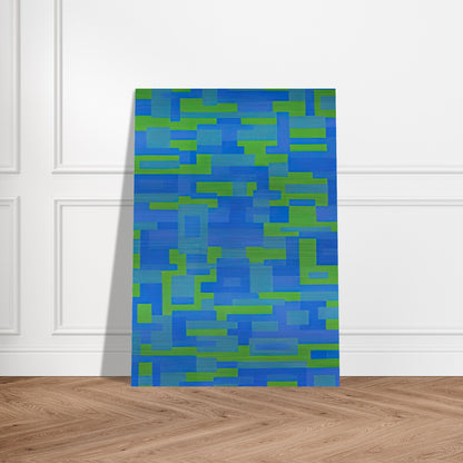 Blue-Green Painting - 1948 - Ad Reinhardt Brushed Aluminum Print - 70x100 cm / 28x40 inches | Ad Reinhardt Aluminum Print | Ad Reinhardt Prints