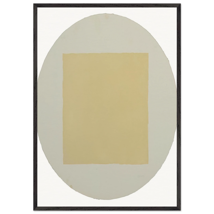 Untitled from Seven Aquatints - Minimalism - Robert Ryman 70x100 cm / 28x40 inches Framed Art Print – Black Wooden Frame