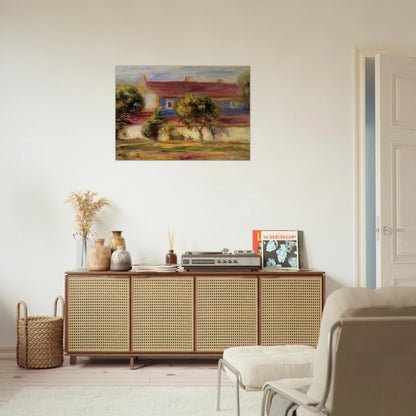 The Artist s House - Pierre-Auguste Renoir Brushed Aluminum Print - 70x100 cm / 28x40 inches | Pierre-Auguste Renoir Aluminum Print | Pierre-Auguste Renoir Prints