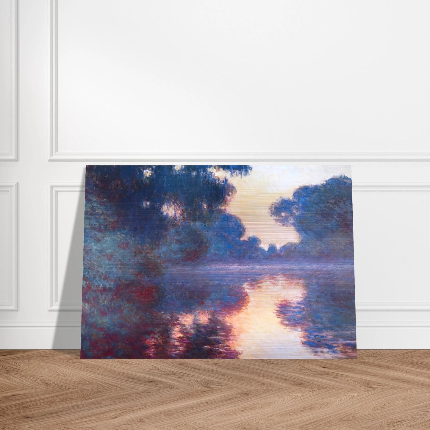 Misty Morning on the Seine in Bue - claude monet Brushed Aluminum Print - 70x100 cm / 28x40 inches | claude monet Aluminum Print | claude monet Prints