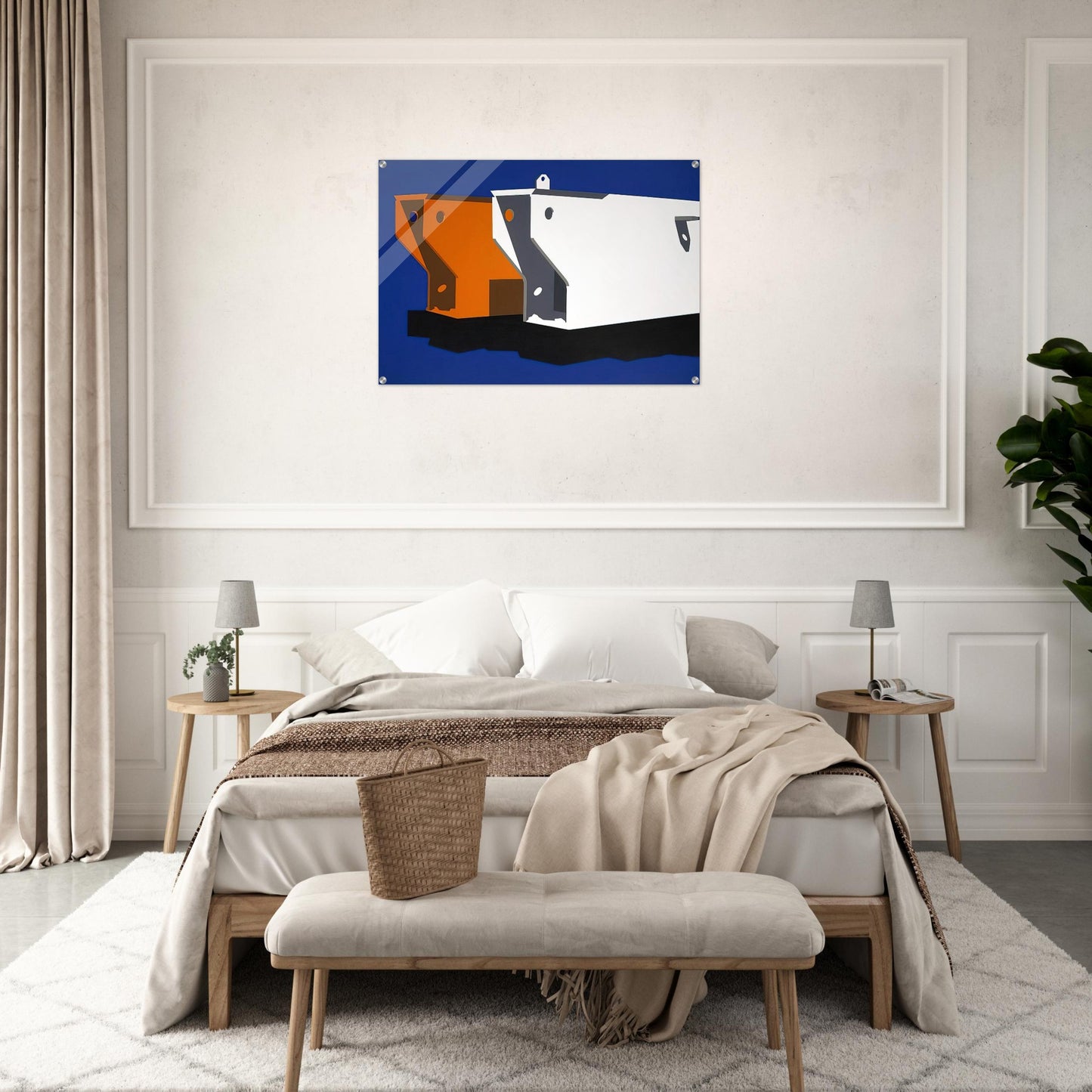Mr. and Mrs. Moby Dick - Pop Art - Allan D Arcangelo Acrylic Print - 70x100 cm / 28x40″ inches | Allan D Arcangelo Wall Art | Allan D Arcangelo Prints