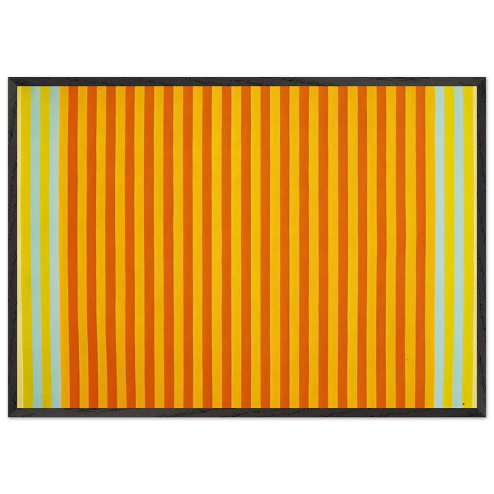 Sunball - 1960 - Gene Davis 70x100 cm / 28x40 inches Framed Art Print – Black Wooden Frame