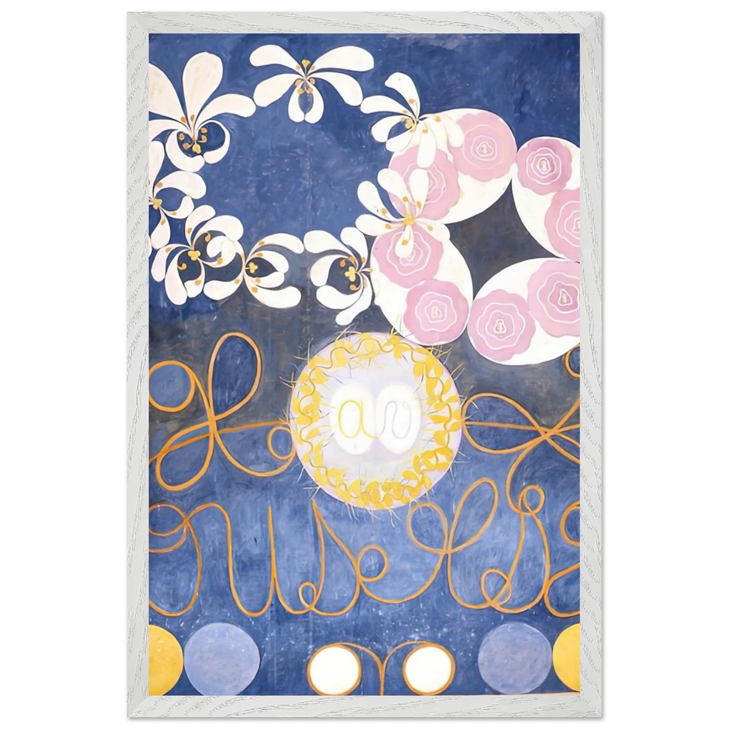 Hilma af Klint - THE TEN LARGEST 1907 Wall art - 70x100 cm / 28x40 inches - Premium Wooden Framed Poster With Fine Art Paper - White frame