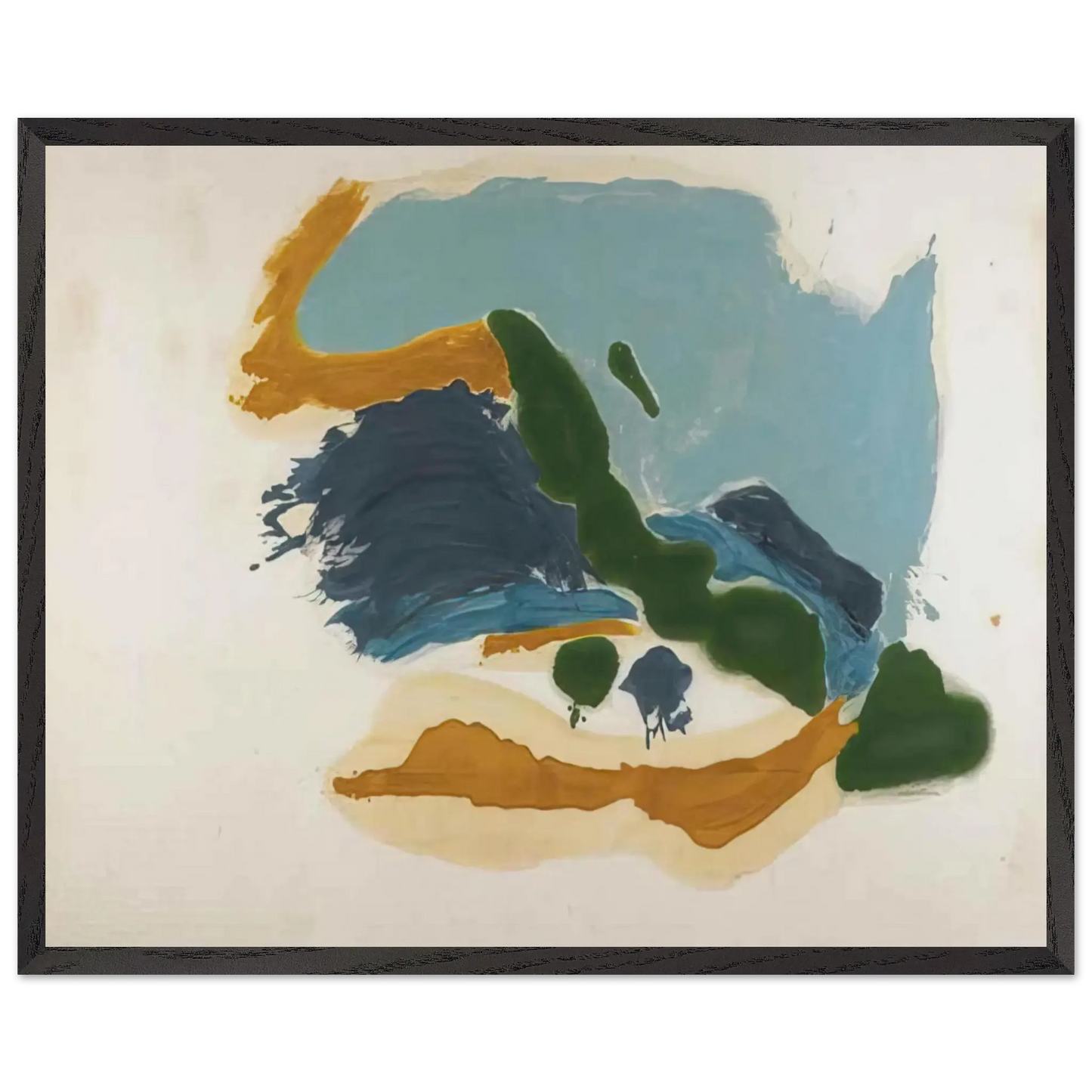 Helen Frankenthaler - Tuscany - 1963 Wall art - 70x100 cm / 28x40 Inches - Premium Wooden Framed Poster With Fine Art Paper - Black frame