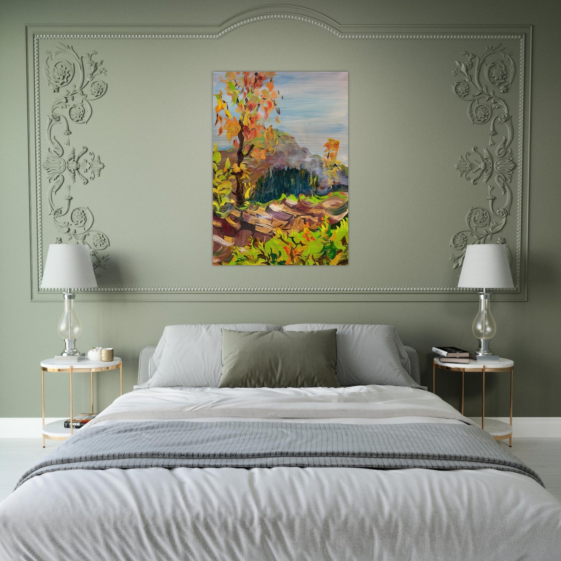 Milseburg in a Röhn Landscape - Konrad Zuse Brushed Aluminum Print - 70x100 cm / 28x40 inches | Konrad Zuse Aluminum Print | Konrad Zuse Prints