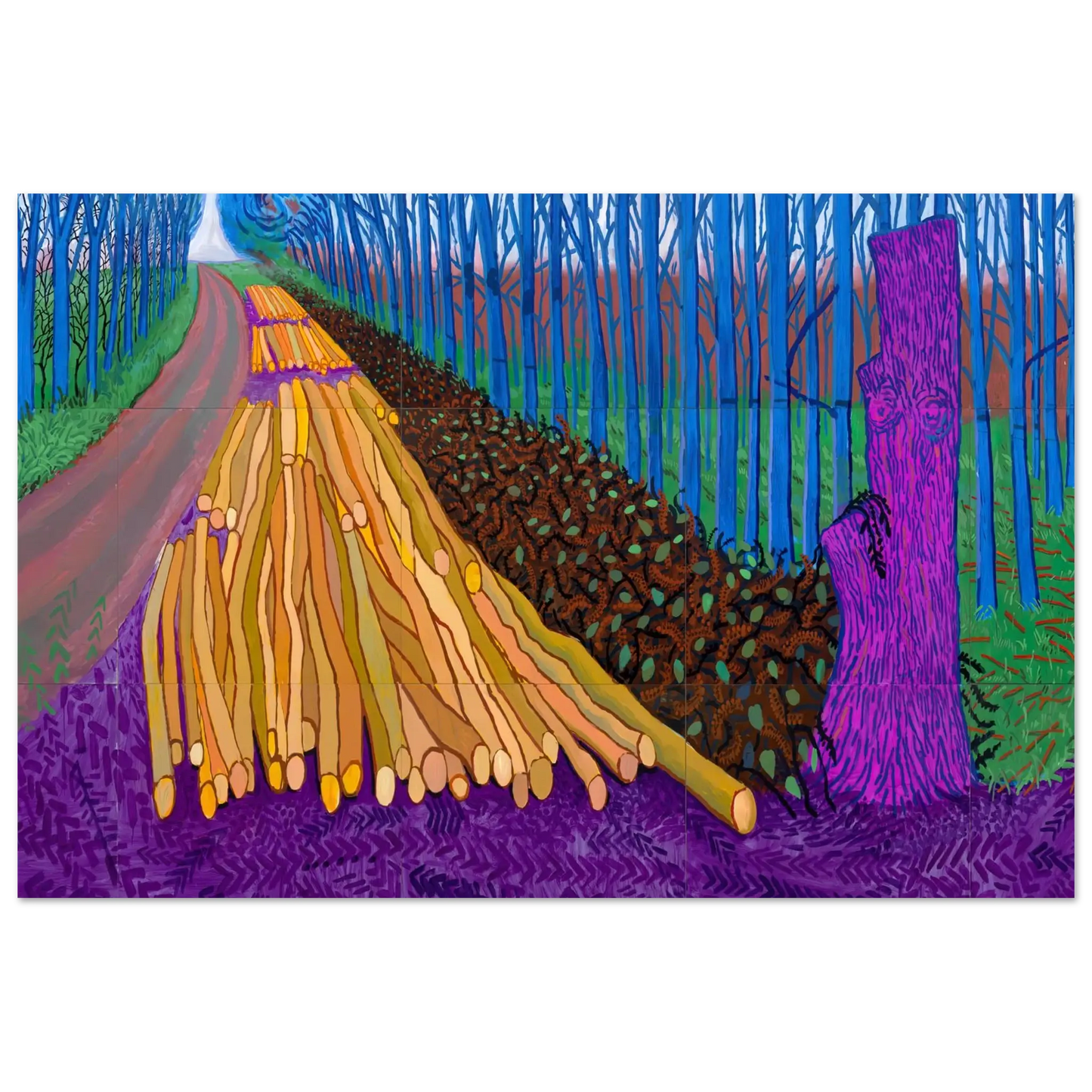David Hockney - David Hockney Wall art - 13x18 cm / 5x7 Inches - Premium Wooden Framed Poster With Fine Art Paper - Black frame