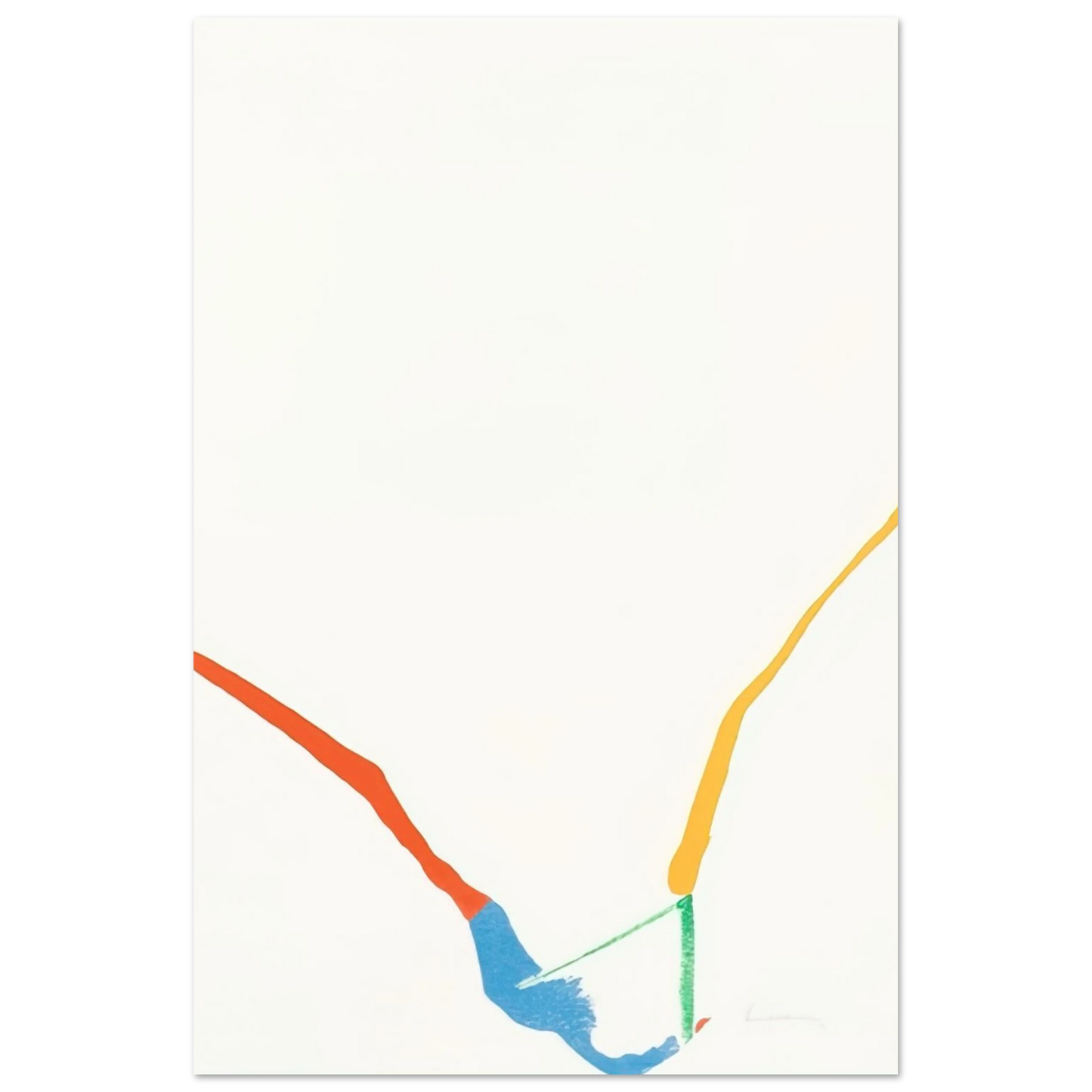 Helen Frankenthaler - What Red Lines Can Do - 1970 Wall art - 70x70 cm / 28x28 inches - Fine Art Poster-canvas - -