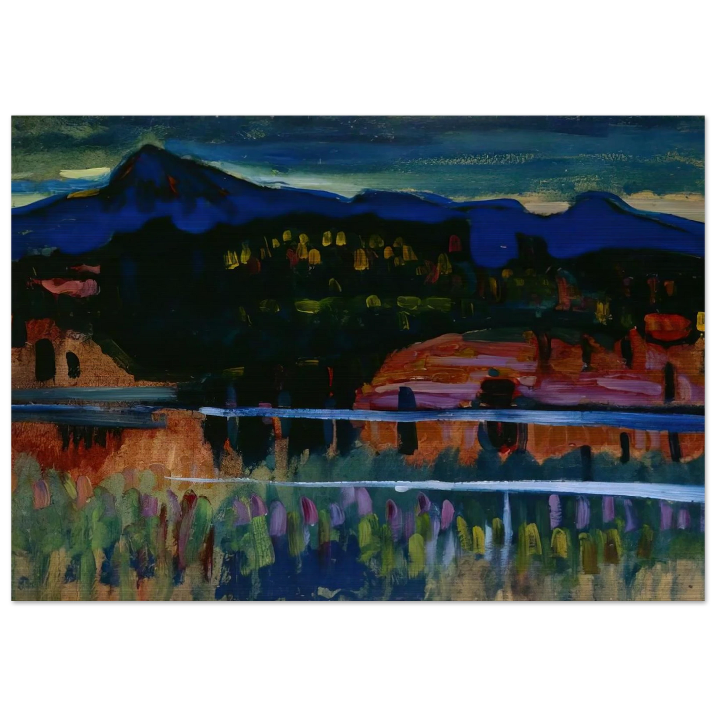 MURNAU AM STAFFELSEE 1908 - Wassily Kandinsky Brushed Aluminum Print - 70x100 cm / 28x40 inches | Wassily Kandinsky Aluminum Print | Wassily Kandinsky Prints