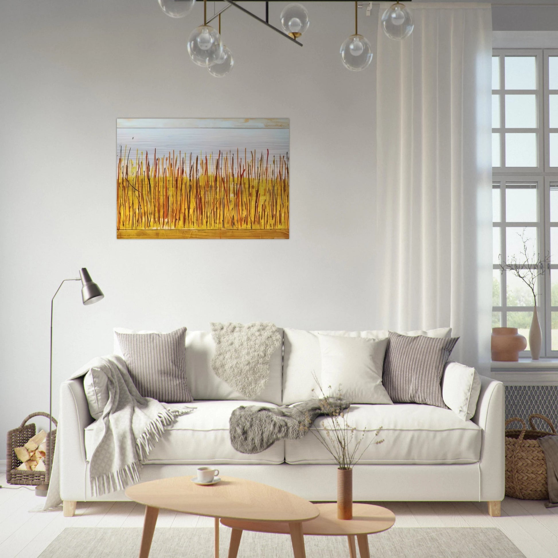 Campo di grano - 1984 - Mario Schifano Brushed Aluminum Print - 70x100 cm / 28x40 inches | Mario Schifano Aluminum Print | Mario Schifano Prints