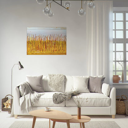 Campo di grano - 1984 - Mario Schifano Brushed Aluminum Print - 70x100 cm / 28x40 inches | Mario Schifano Aluminum Print | Mario Schifano Prints
