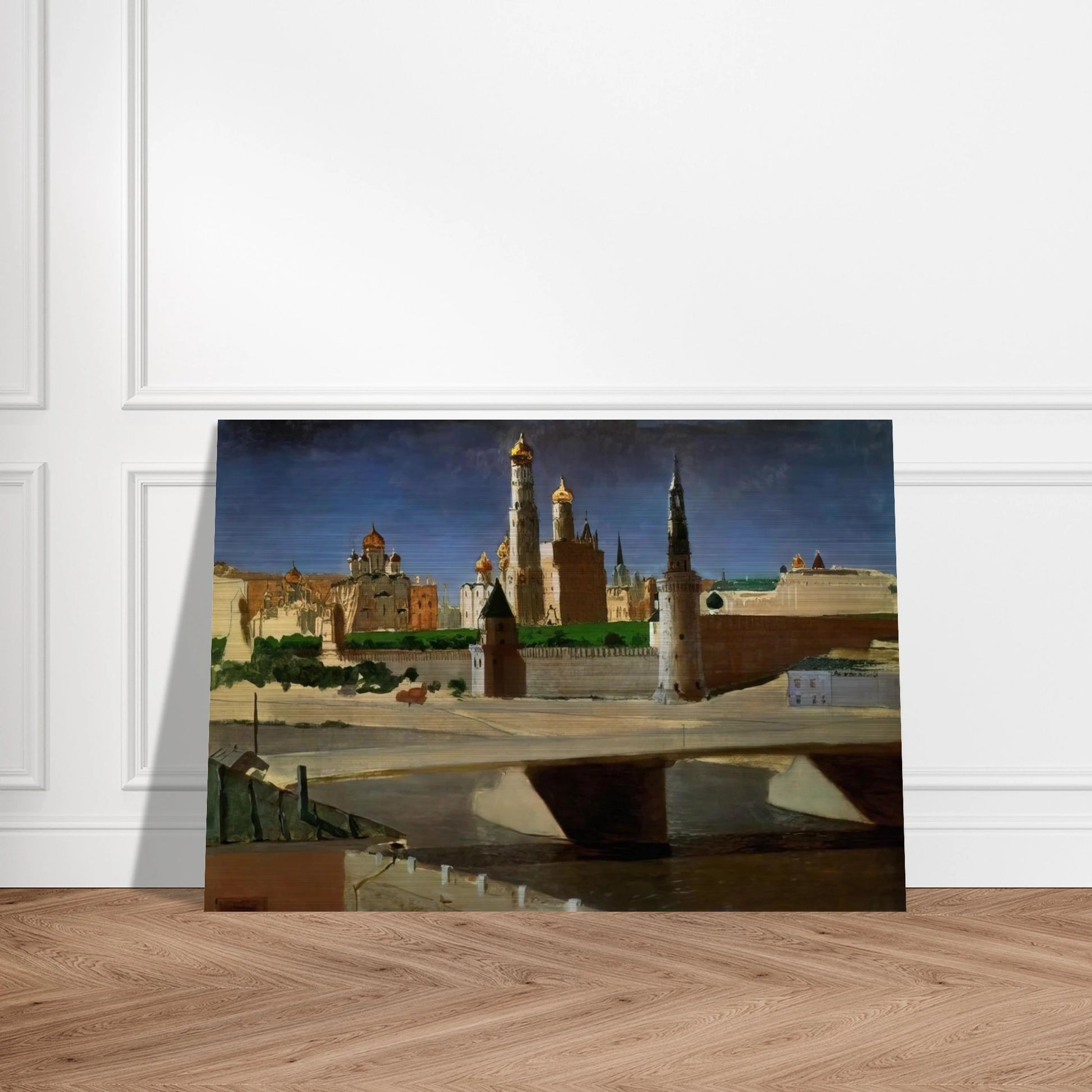 View of the Kremlin from the Zamoskvorechye District - Arkhyp Kuindzhi Brushed Aluminum Print - 70x100 cm / 28x40 inches | Arkhyp Kuindzhi Aluminum Print | Arkhyp Kuindzhi Prints