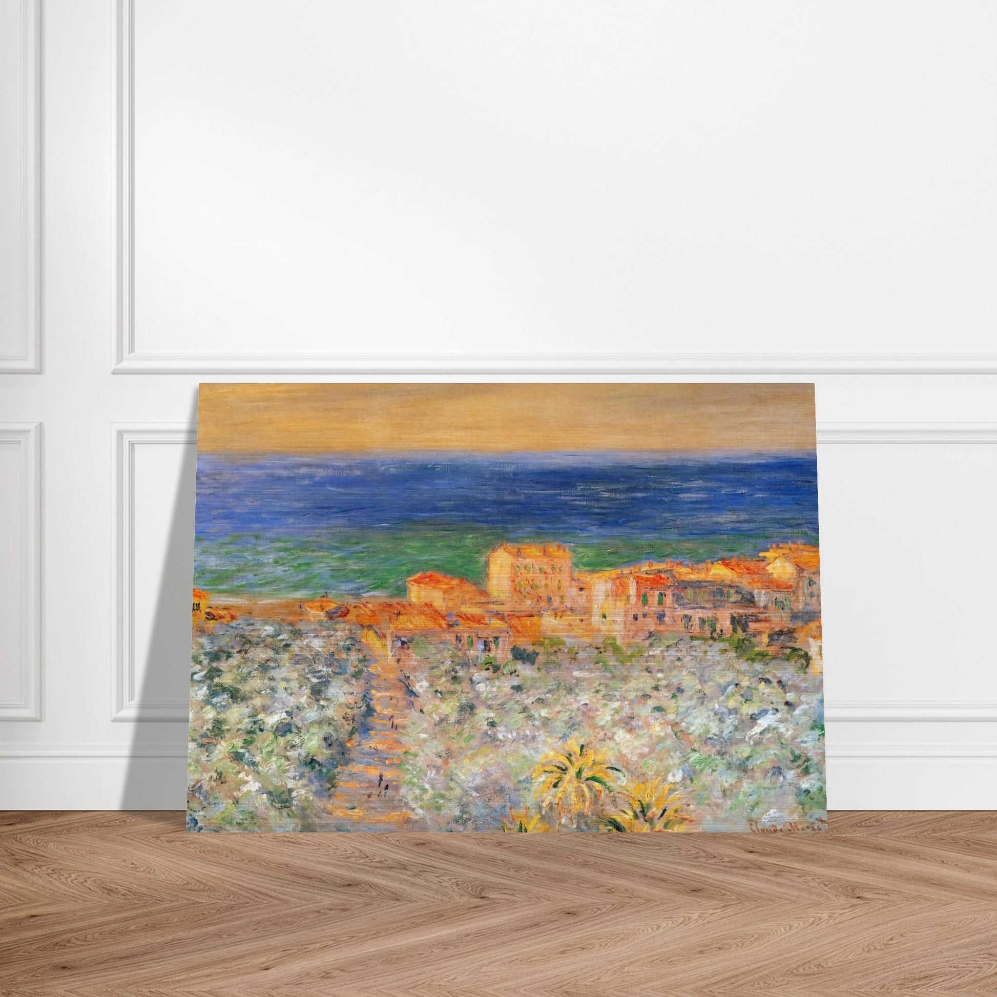Burgo Marina at Bordighera - claude monet Brushed Aluminum Print - 70x100 cm / 28x40 inches | claude monet Aluminum Print | claude monet Prints