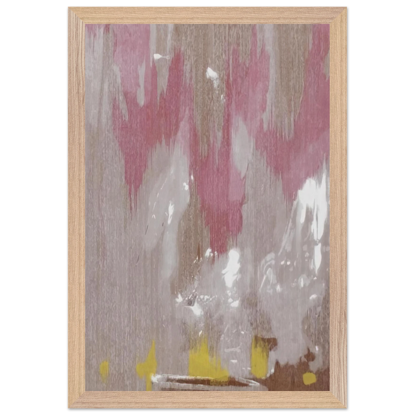 Helen Frankenthaler - Tales of Genji IV - 1998 Wall art - 28x43  cm / XL (11x17 inches) - Premium Wooden Framed Poster With Fine Art Paper-canvas - White frame