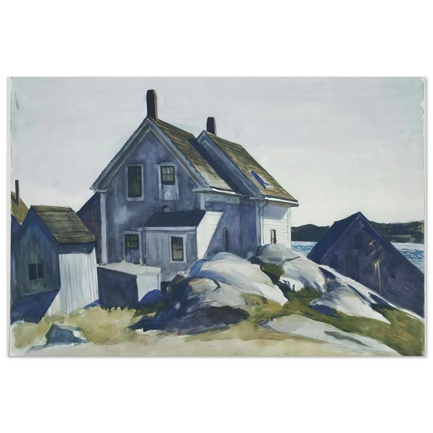 Edward Hopper - House at the Fort, Gloucester Fine Art Poster