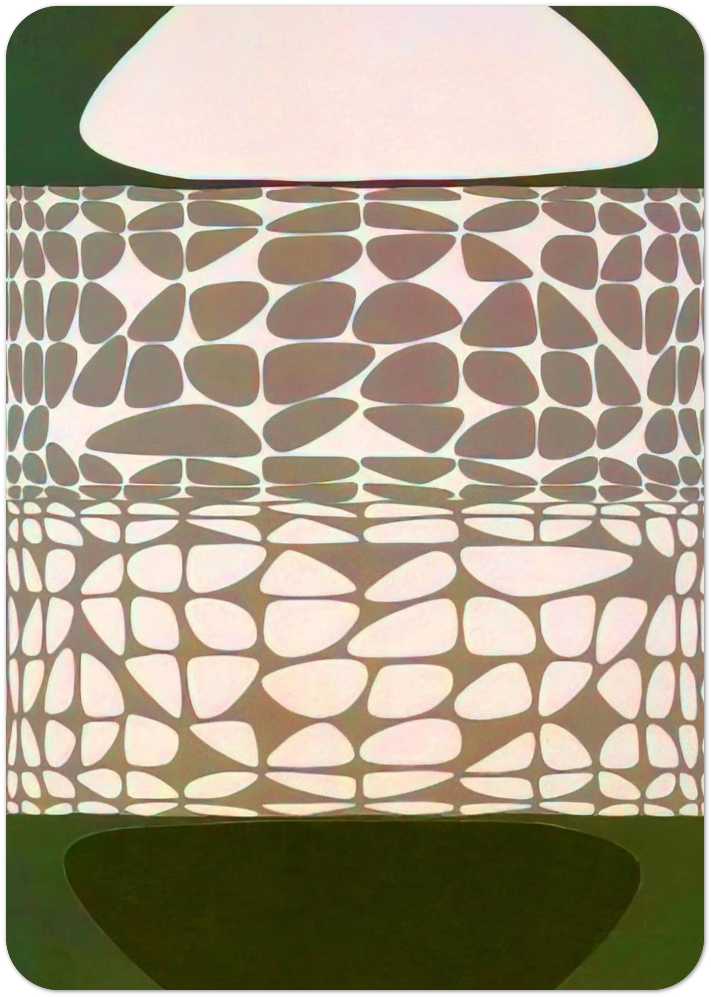 Meandres Belle-Isle - 1951 By Victor Vasarely Pack of 10 Post Cards | Victor Vasarely Post Cards | A6 (10.5 x 14.8 cm) - 4.1 x 5.8 inches