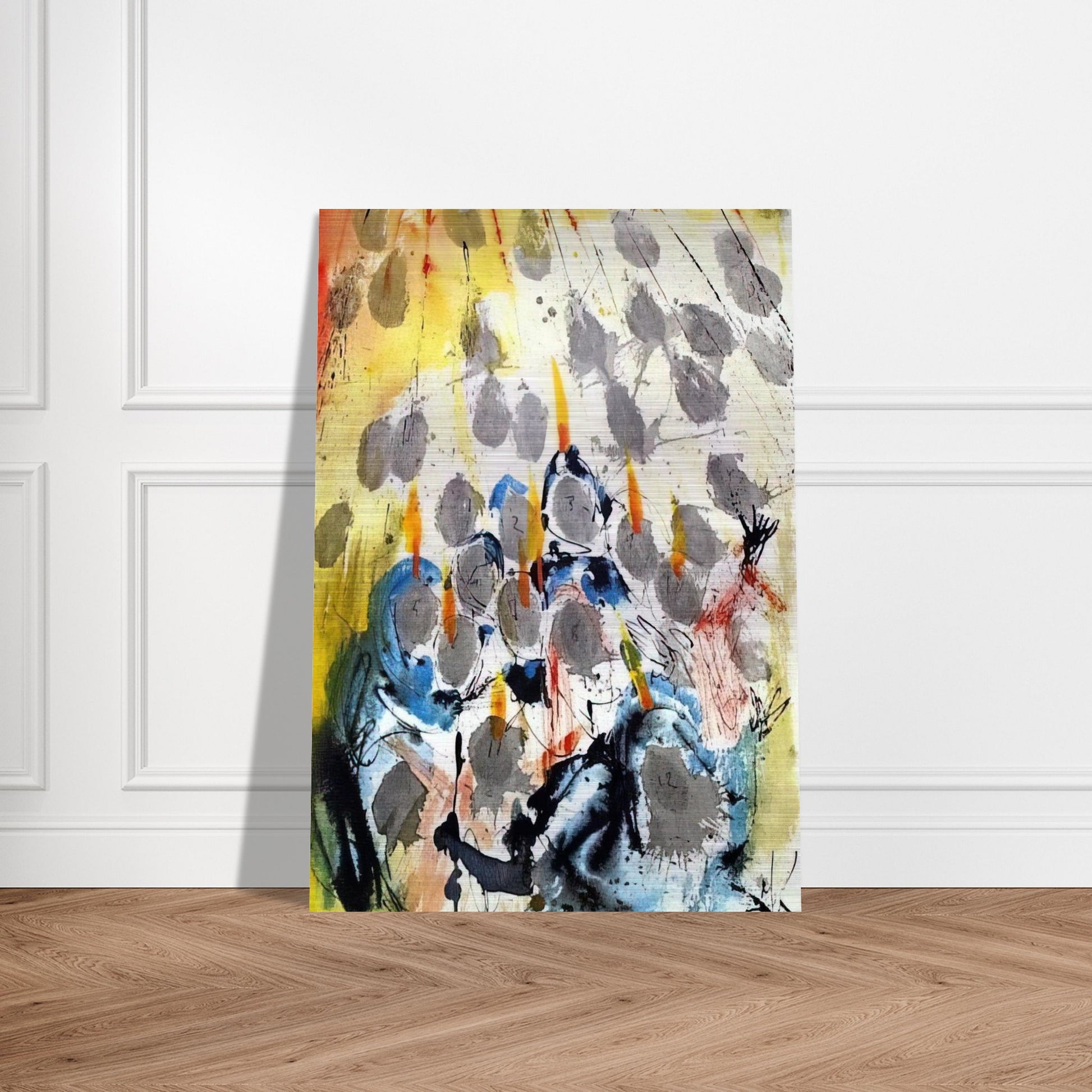 APPARUERUNT ILLIS DISPERTITAE LINGUAE ACTS 1 14 1967 - Salvador Dali Brushed Aluminum Print - 70x100 cm / 28x40 inches | Salvador Dali Aluminum Print | Salvador Dali Prints