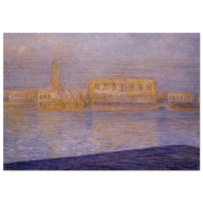 The Doges' Palace Seen from San Giorgio Maggiore 2 - claude monet Brushed Aluminum Print - 70x100 cm / 28x40 inches | claude monet Aluminum Print | claude monet Prints