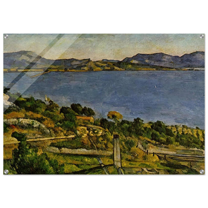 Sea at L'Estaque - Paul Cézanne Acrylic Print - 70x100 cm / 28x40″ inches | Paul Cézanne Wall Art | Paul Cézanne Prints