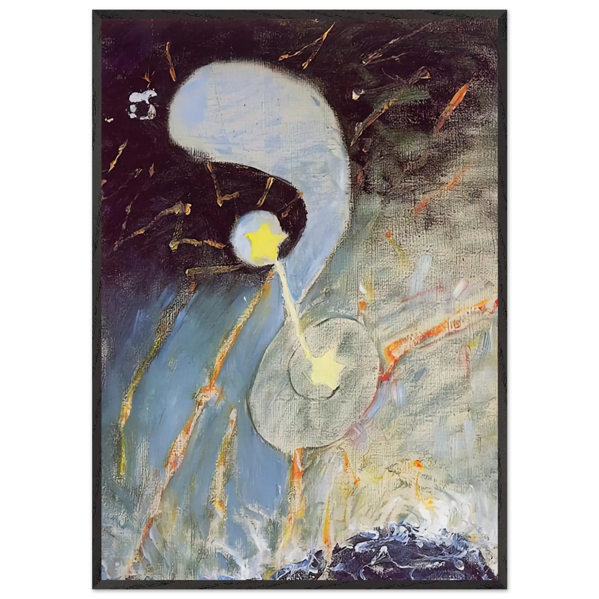 Hilma af Klint - CHAOS NR 2 1906 Wall art - 40x50 cm / 16x20 Inches - Premium Wooden Framed Poster With Fine Art Paper - Black frame