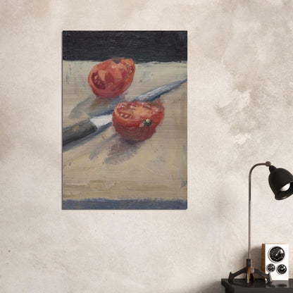Knife  Tomato I - Richard Diebenkorn Brushed Aluminum Print - 70x100 cm / 28x40 inches | Richard Diebenkorn Aluminum Print | Richard Diebenkorn Prints