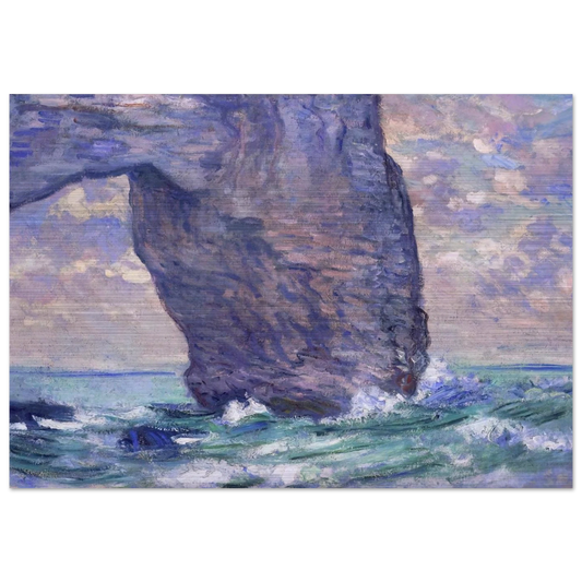 The Manneport, Seen from Below - claude monet Brushed Aluminum Print - 70x100 cm / 28x40 inches | claude monet Aluminum Print | claude monet Prints