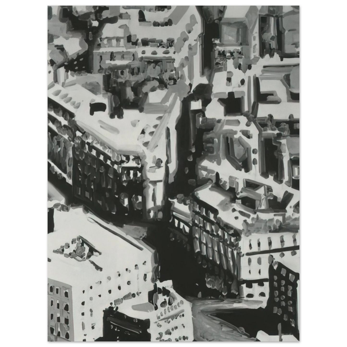 Gerhard Richter - TOWNSCAPE P1 1968  75x100 cm / 30x40inches Fine Art Poster