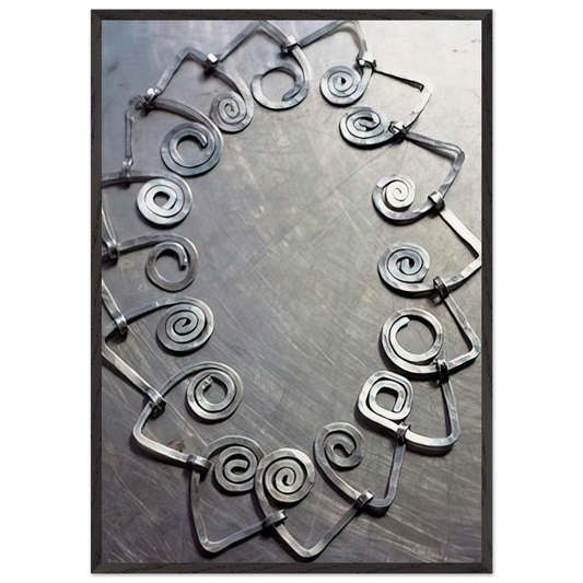 NECKLACE 1930 - Alexander Calder 70x100 cm / 28x40 inches Framed Art Print – Black Wooden Frame
