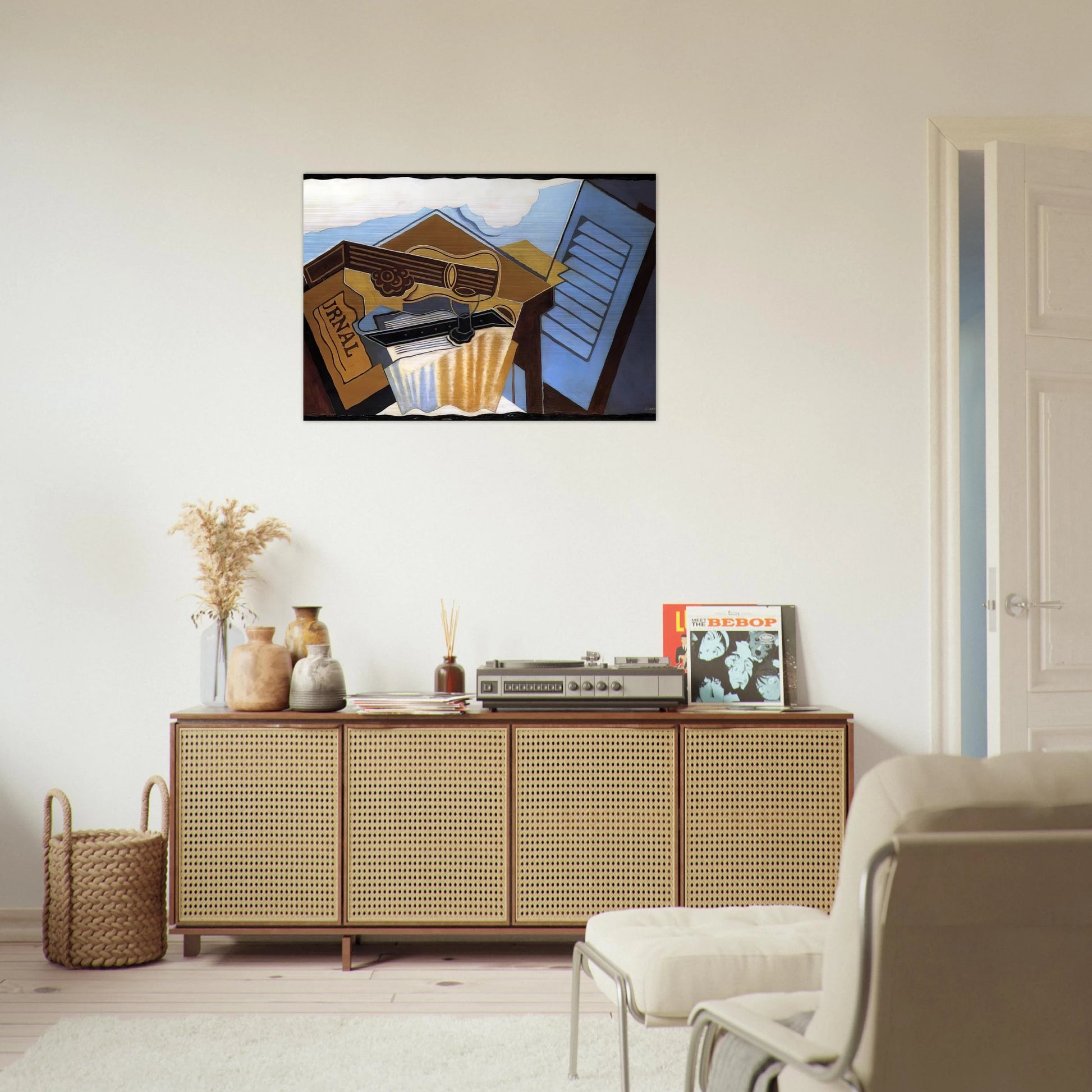 THE CLOUD 1921 - Juan Gris Brushed Aluminum Print - 70x100 cm / 28x40 inches | Juan Gris Aluminum Print | Juan Gris Prints