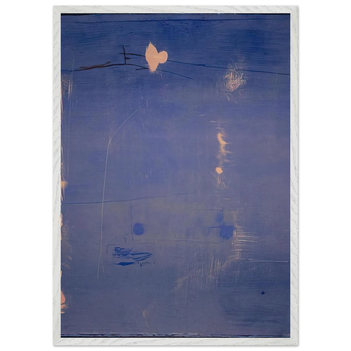 Helen Frankenthaler - Cameo - 1980 Wall art - 45x60 cm / 18x24 inches - Premium Wooden Framed Poster With Fine Art Paper-canvas - White frame
