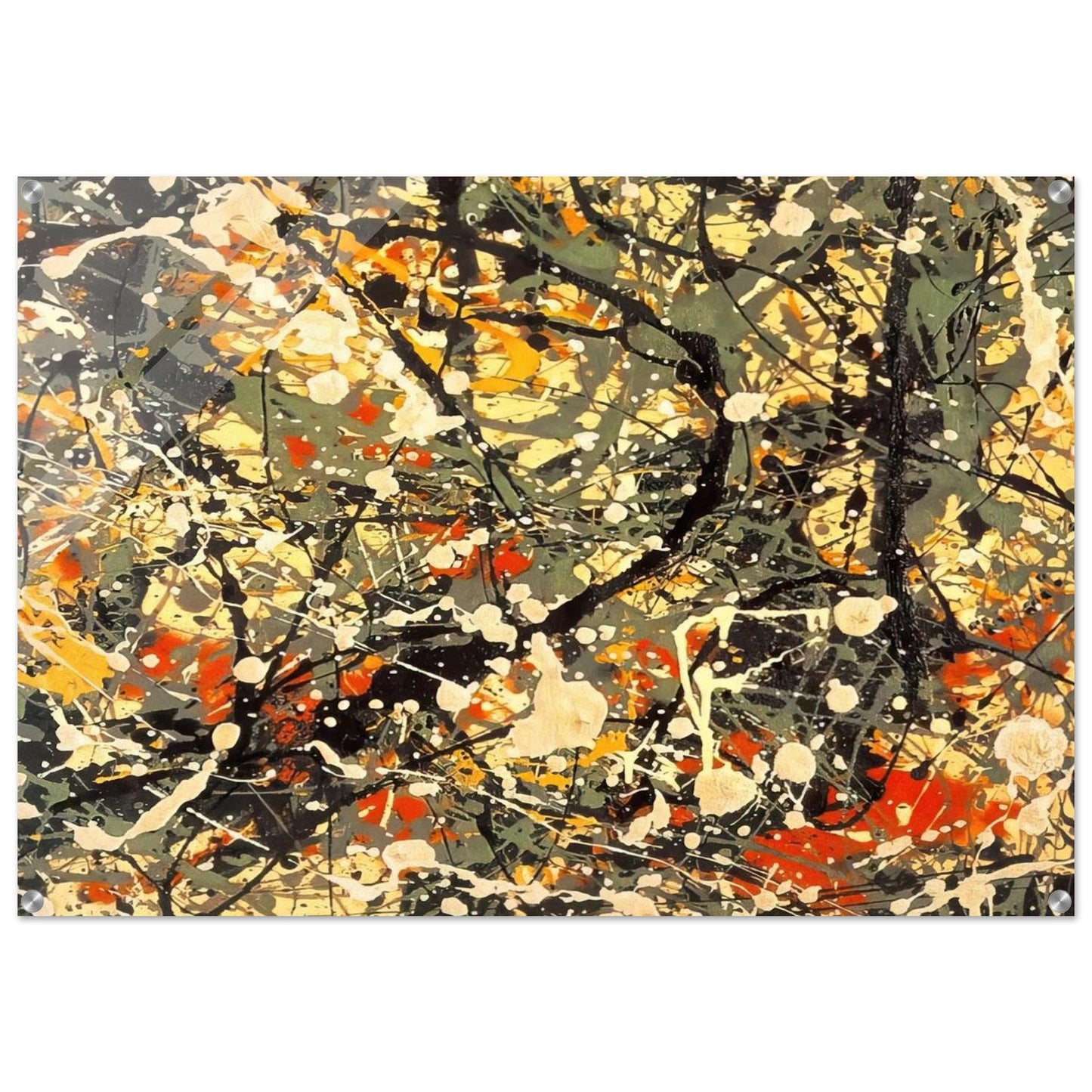 NUMBER 8 DETAIL - Jackson Pollock Acrylic Print - 70x100 cm / 28x40″ inches
