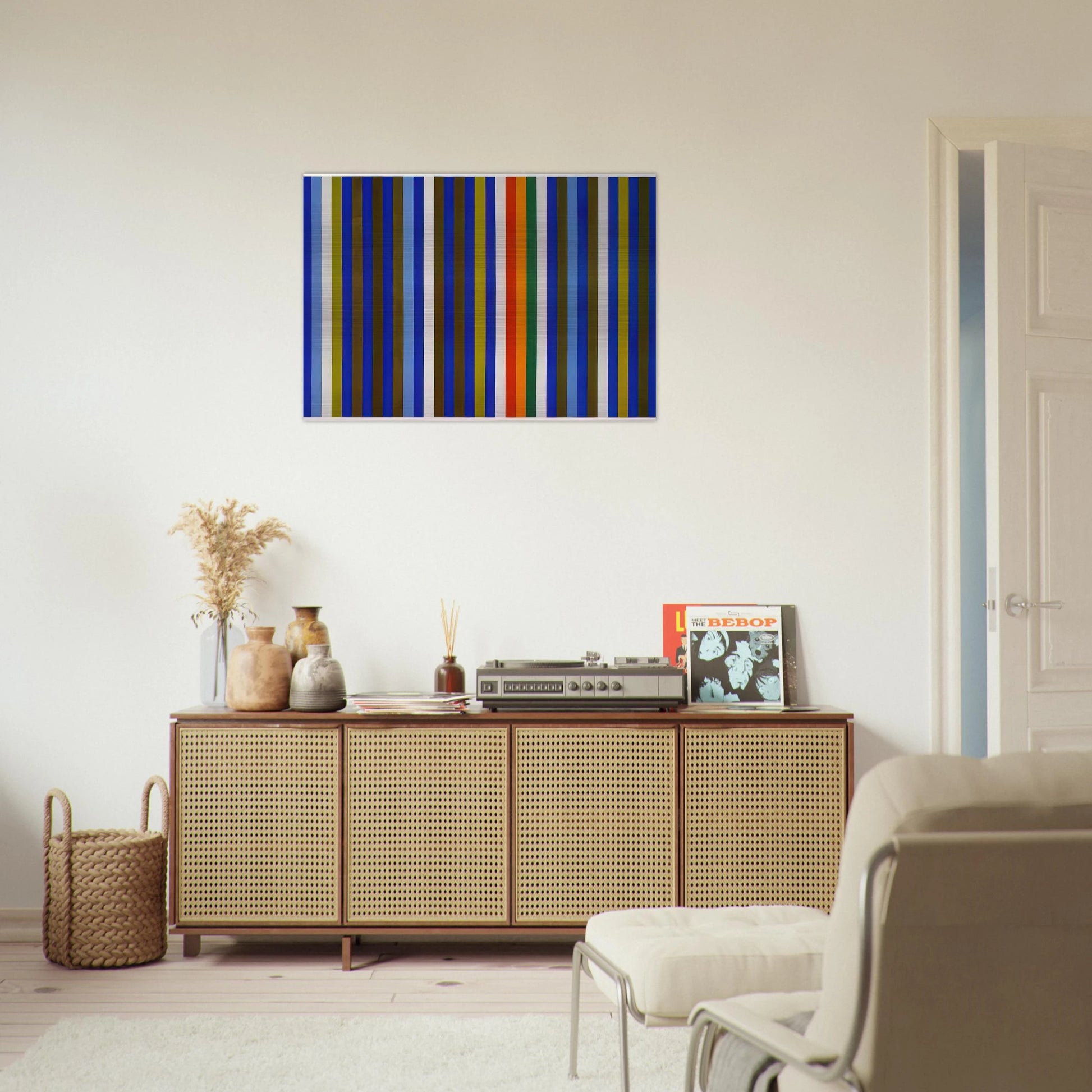 Citadel - 1962 - Gene Davis Brushed Aluminum Print - 70x100 cm / 28x40 inches | Gene Davis Aluminum Print | Gene Davis Prints