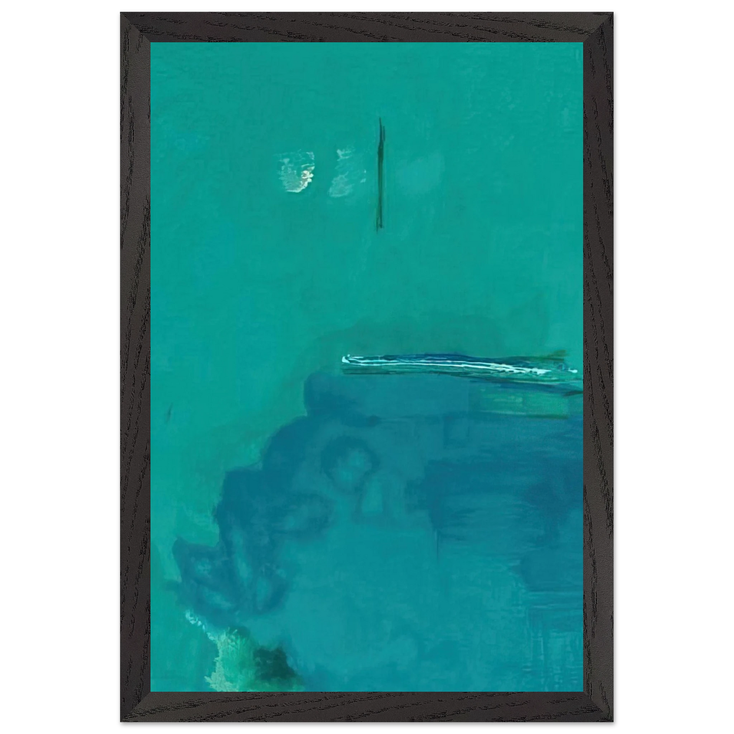 Helen Frankenthaler - Contentment Island - 2004 Wall art - A2 (42 x 59.4  cm) - Premium Wooden Framed Poster With Fine Art Paper-canvas - White frame