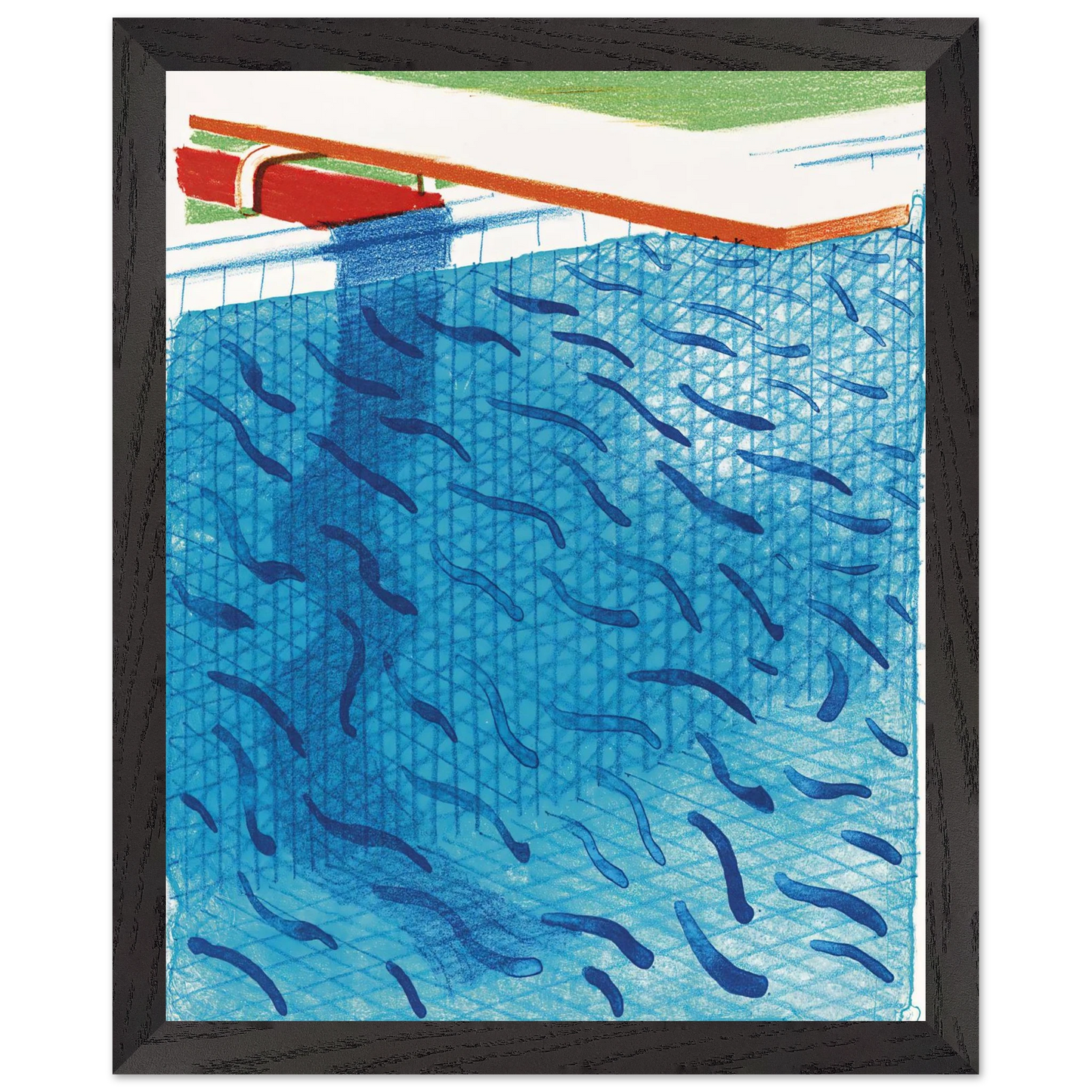 David Hockney - David Hockney Wall art - 13x18 cm / 5x7 inches - Premium Wooden Framed Poster With Fine Art Paper-canvas - White frame