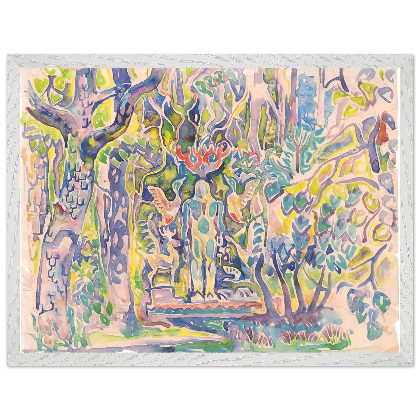 Walter Inglis Anderson - Walter Anderson Wall art - 30x45 cm / 12x18 inches - Premium Wooden Framed Poster With Fine Art Paper-canvas - White frame