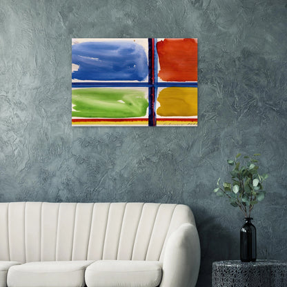 FENSTERKREUZ II 1966 - BLINKY PALERMO Brushed Aluminum Print - 70x100 cm / 28x40 inches | BLINKY PALERMO Aluminum Print | BLINKY PALERMO Prints