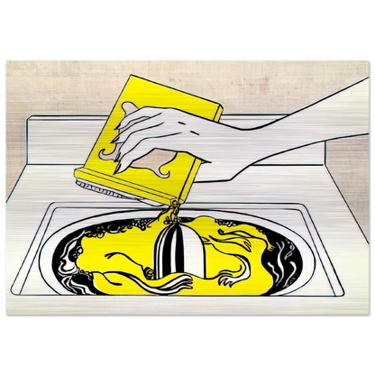 WASHING MACHINE 1961 - Roy Lichtenstein Brushed Aluminum Print - 70x100 cm / 28x40 inches | Roy Lichtenstein Aluminum Print | Roy Lichtenstein Prints