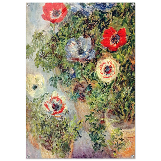 Stilll Life with Anemones - claude monet Acrylic Print - 70x100 cm / 28x40″ inches | claude monet Wall Art | claude monet Prints