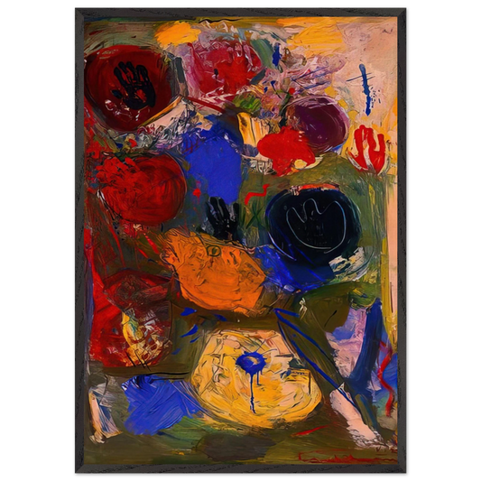 The Third Hand - Hans Hofmann 70x100 cm / 28x40 inches Framed Art Print – Black Wooden Frame